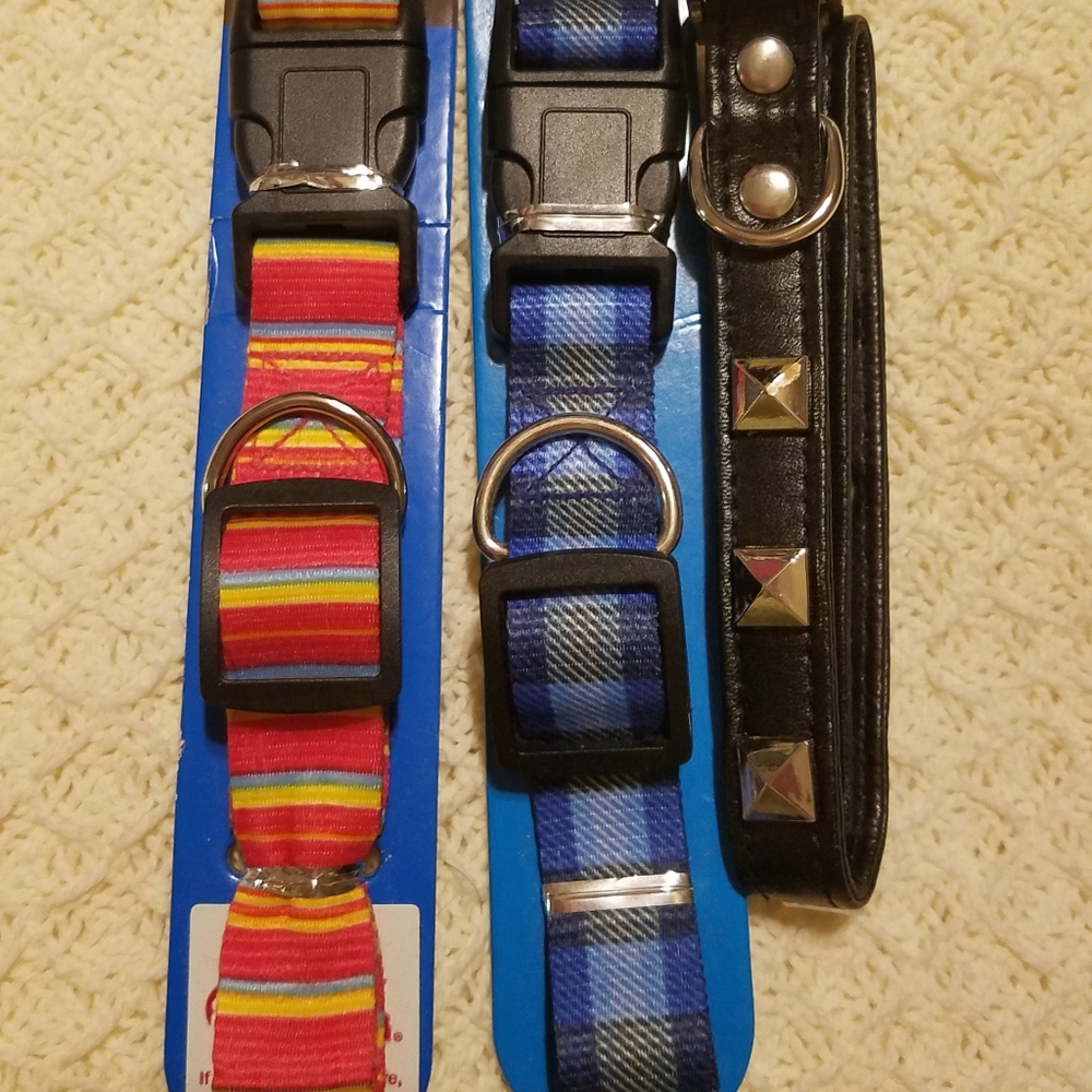 ❤️🎊HOST PICK🎊❤️ Bundle of  3 adjustable Dog Collars size Large